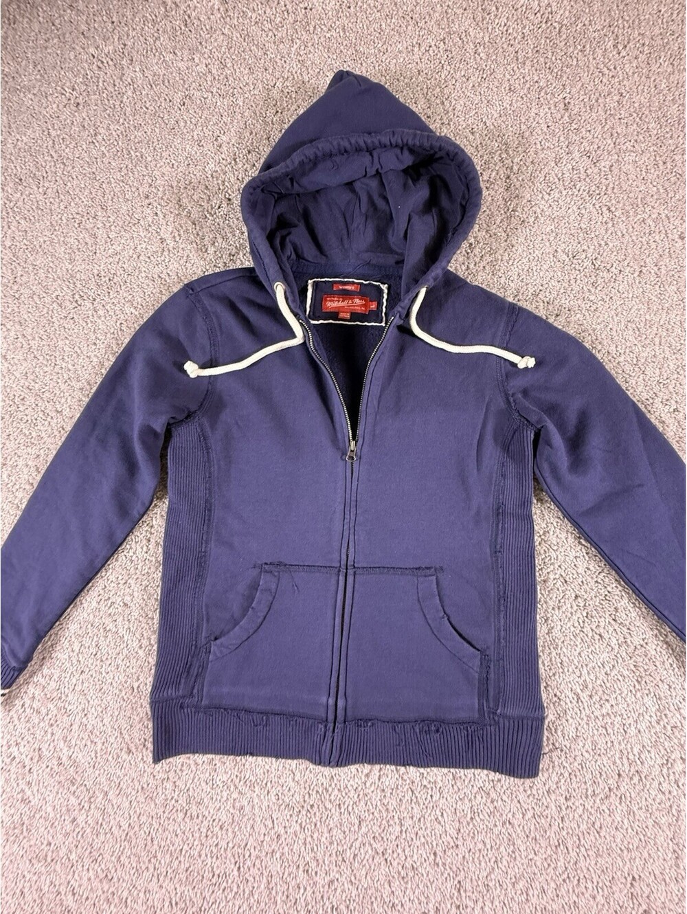 NWTOT Mitchell & Ness Women’s Full Zip Blue Hoodie Size Large